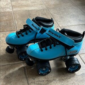 Riedell Dart Aqua Blue Kids Roller Speed Skates
